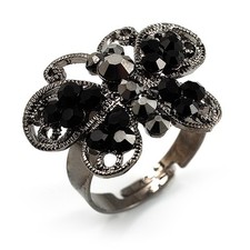 Charming Jet Black Diamante