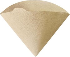 Hario 100-Piece Misarashi Paper Filter for 01 Dripper, Natural, Without Tabs