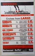 Waverley Paddle Steamer sailings from Largs 1978 Advertising poster (R)