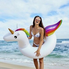 Inflatable Pool Floats Flamingo Unicorn Swim Rings Pool Raft Lounge for Adults