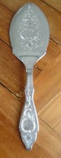 Vintage embossed & engraved cake or pie slice Not stamped EPNS