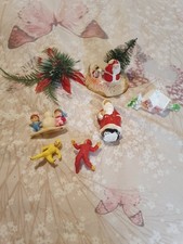 Vintage Christmas Cake Decorations some bisque?