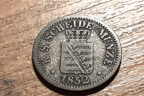 Old silver coin 1852 - old,
