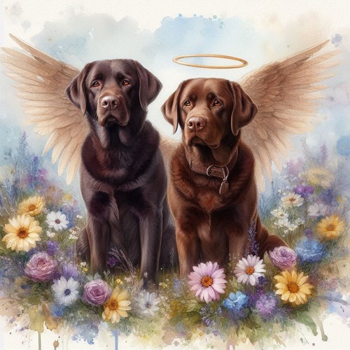 Chocolate labrador cross - labrador,