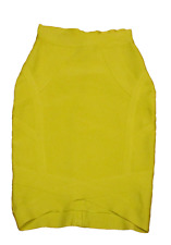 Celeb Boutique yellow short straight bodycon skirt size XS UK 6 ex cond