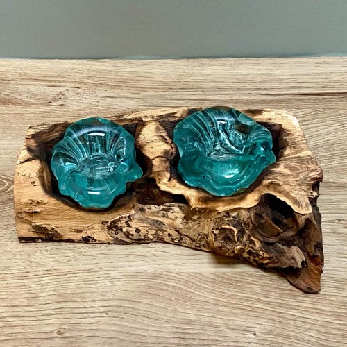 Rustic driftwood tealight two - rustic,