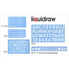 Lettering Stencils Set of 5