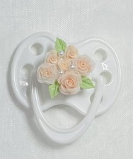 Reborn Doll Roses & Pearl Magnetic Dummy Pacifier for Reborn Dolls