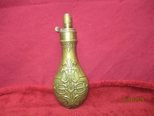 Antique Pre-Civil War G & JW Hawksley,  Musket Powder Flask , 8 1/2", (EMPTY)