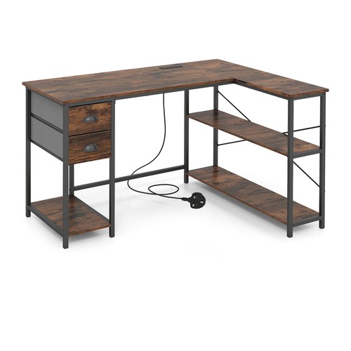 Shaped desk corner - desk,