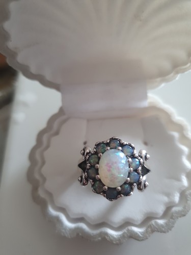 Beautiful silver opal cluster - beautiful,