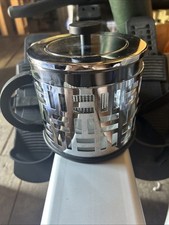 BODUM EILEEN CHROME SILVER GLASS TEAPOT W/STAINER