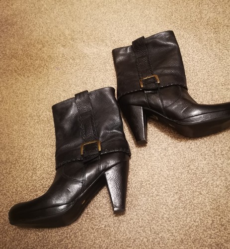 Black soft leather mid calf - mid,