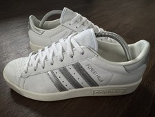 ADIDAS Forest Hills Men’s Leather Terrace Trainers, White/Silver/Grey - Size 8