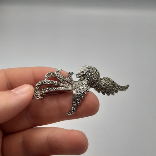 Vintage marcasite silver tone - vintage,