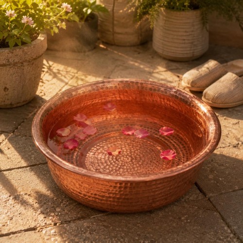 Copper basin decorative - basin,