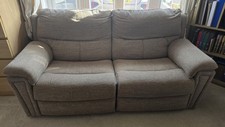 DFS Brown Three Seater Fabric