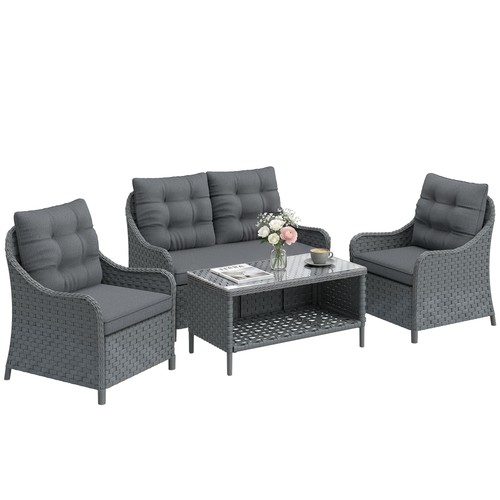Outsunny piece rattan patio - piece,
