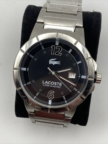 Lacoste men black dial - lacoste, men's