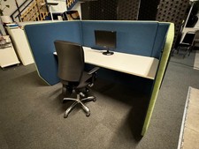 Office Acoustic private pod booth cubicle partition ergonomic computer desks