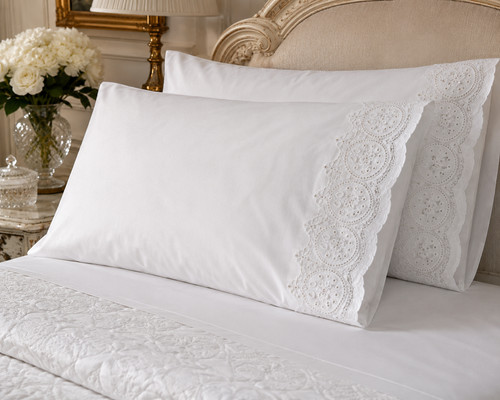 Nos vintage linens - &, lace