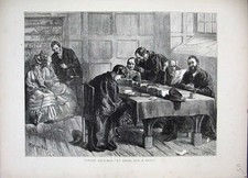 Old Antique Print 1871 Oxford