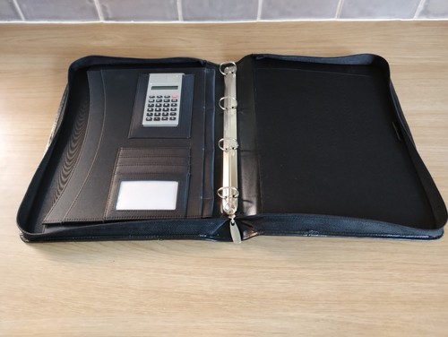 Sage leather conference folio