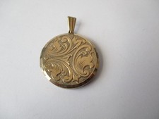 Rolled gold locket - vintage - 25 mm diameter