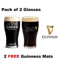 2 x Guinness Pint Glass 250