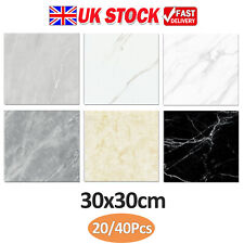 20/40 PC Self-Adhesive Marble Tiles Sticker Stick On Wall Floor Kitchen Bathroom