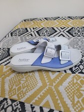 EUC Hotter Sunny Adjustable Double Strap Nubuck Slides Sandals Size 7 EU 41