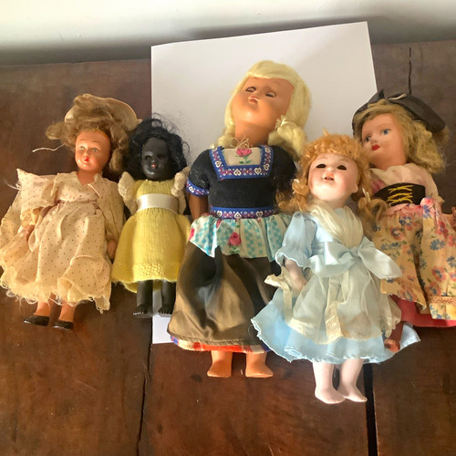 Vintage old dolls porcelain - old,