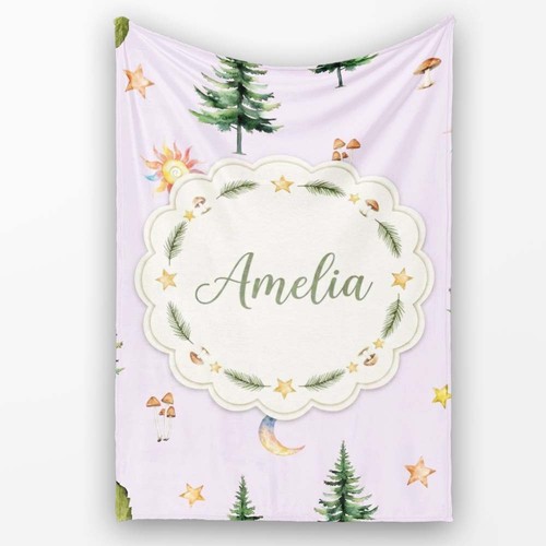 Soft fleece blanket watercolor - fleece,