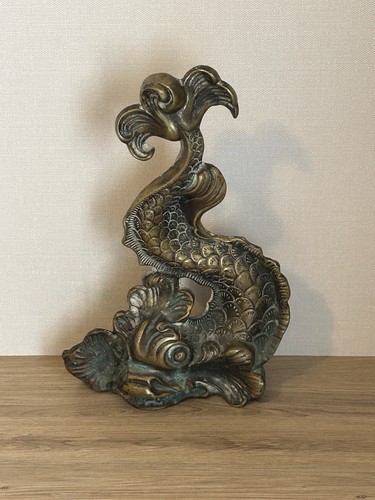 Large vintage stylised - stylised, dolphin