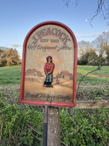 Vintage wooden golf sign j - vintage,