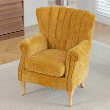 Chenille Scallop Wing Back