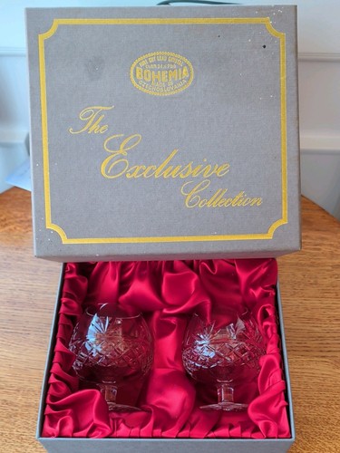 Pair boxed bohemia crystal - boxed,