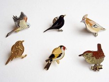 Lot of 6 x RSPB Pin Badges including Robin – no cards