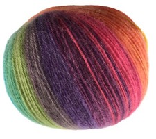 Rainbow Papatya Angora With Merino Lightweight DK 100g