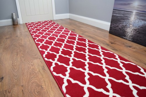 Red trellis hallway large - trellis,