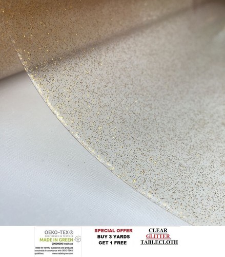 Gold glitter clear - gold, plastic