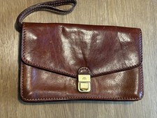 Bridge Leather Brown Wrist Bag