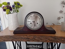 Vintage Napoleon-Style Oak Mantle Clock