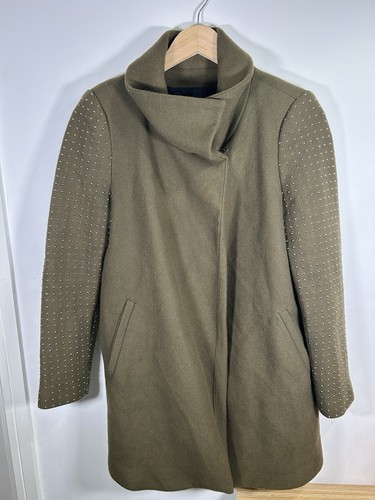 Zara woman khaki wool coat - zara,