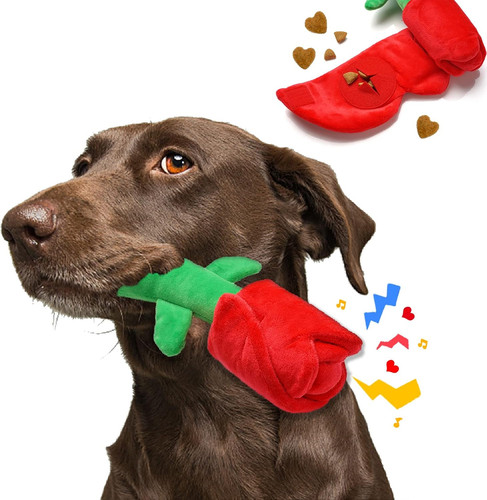 Rose puzzle dog toy - rose,