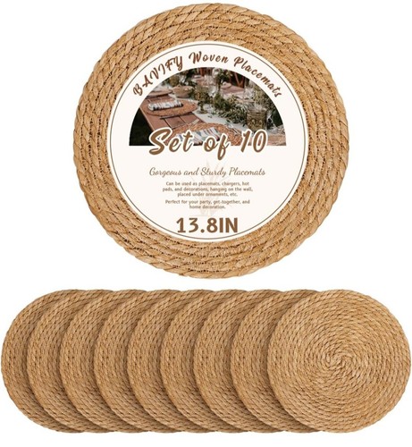 Round woven placemats - in,