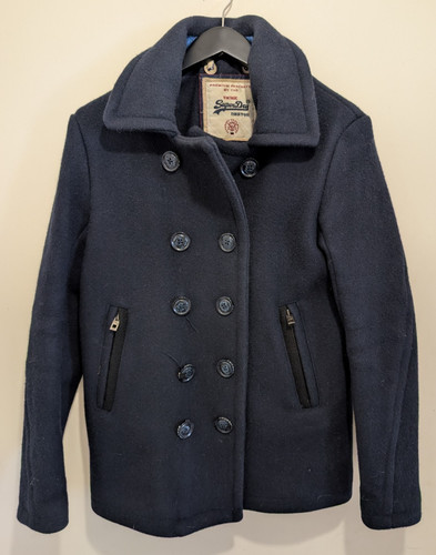 Superdry pea coat mens size - pea,