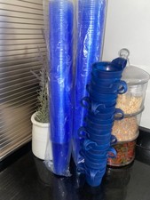 200 Plastic cups 250ml & 20 Insulated Hot Drinks Holders Bundle Reusable Job Lot