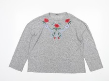 Zara Women Grey Floral