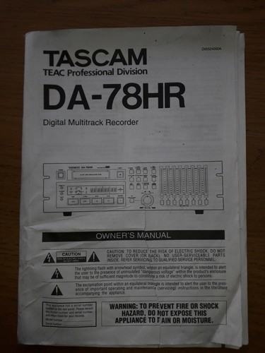 Tascam owners manual complete